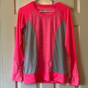 Long sleeve neon pink shirt